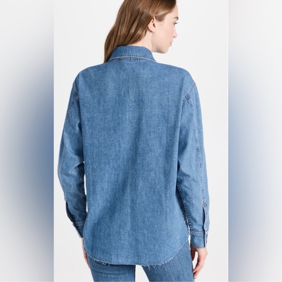 NWOT ASK NY Oversized Denim Button down shirt -S - Picture 3 of 3